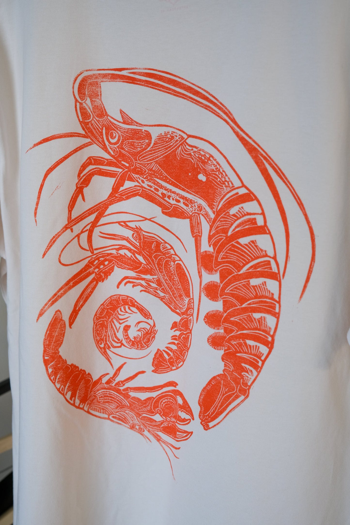 Spiral of Shrimp Organic T-shirt in Orange