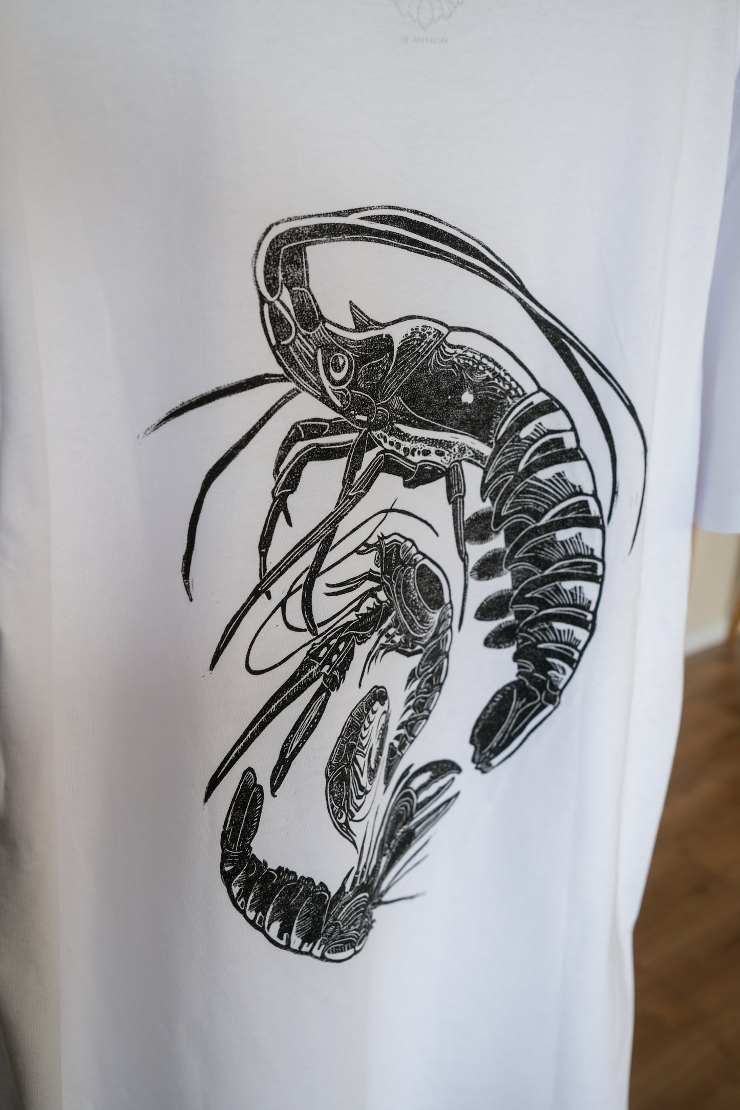 SPIRAL OF SHRIMP adult t-shirt