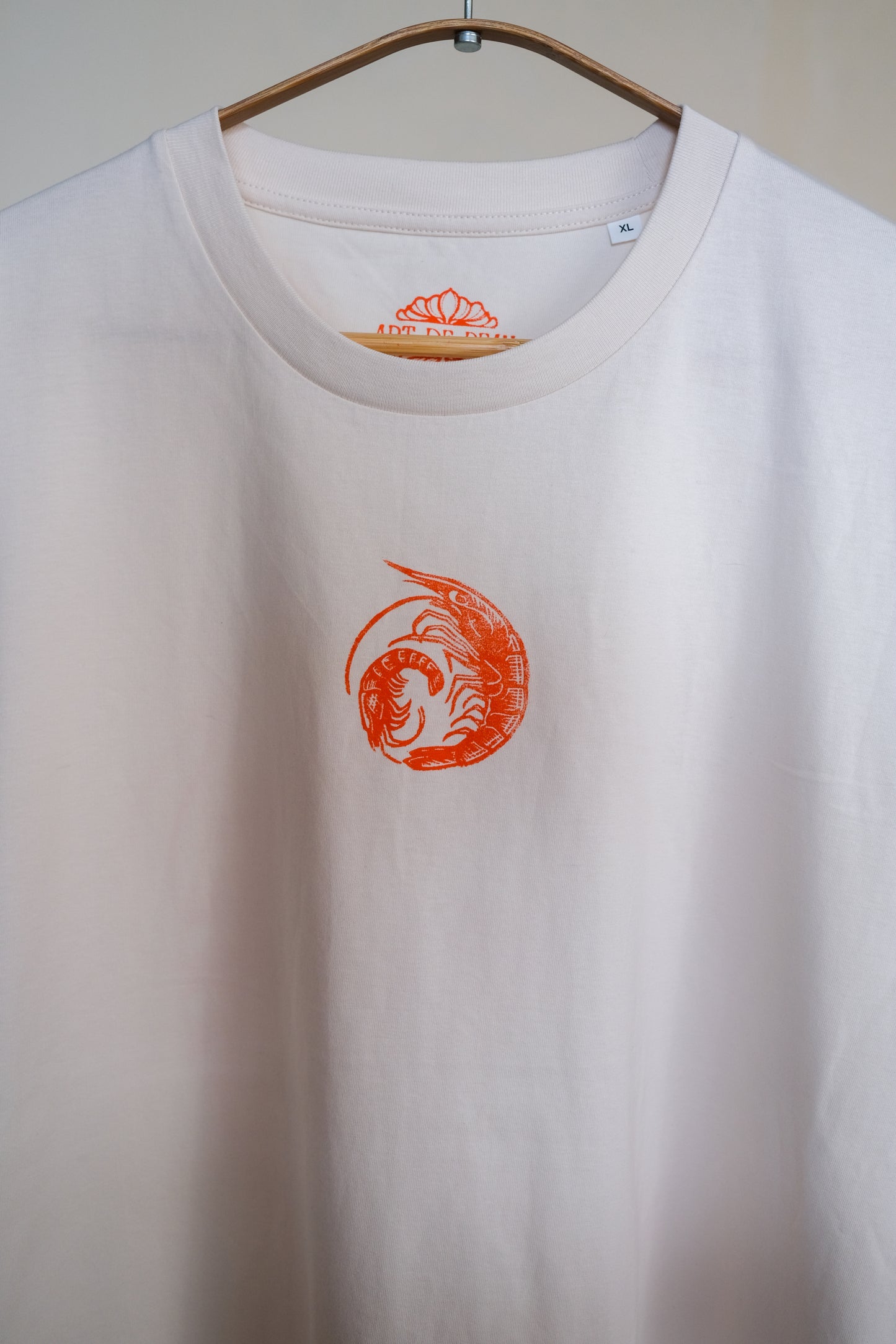 SPIRAL OF SHRIMP adult t-shirt