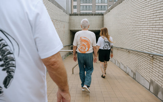 Spiral of Shrimp Organic T-shirt in Orange