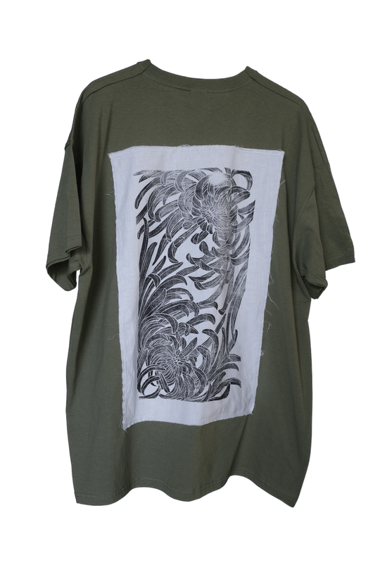 Upcycled Shirt Crisantemo #11 / XXL