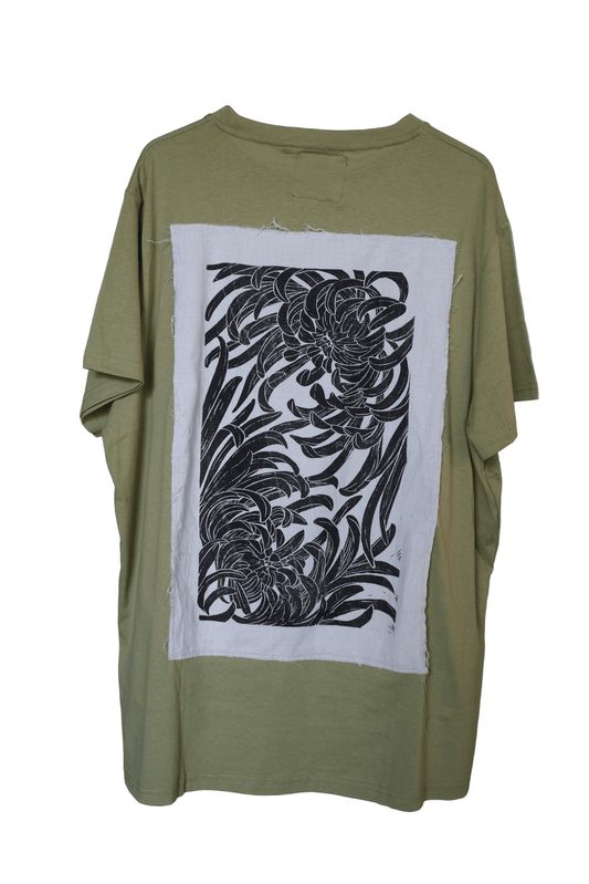 Upcycled Shirt Crisantemo #15 / XXL