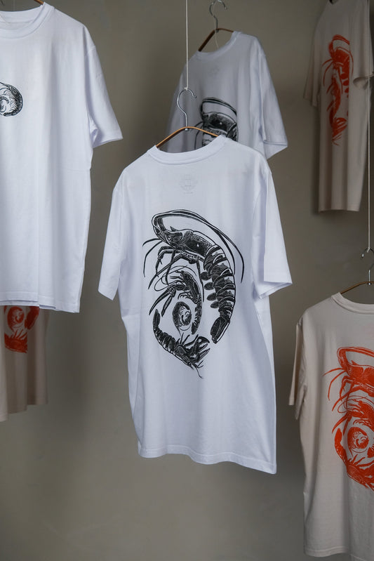 Spiral of Shrimp Organic T-shirt in Black