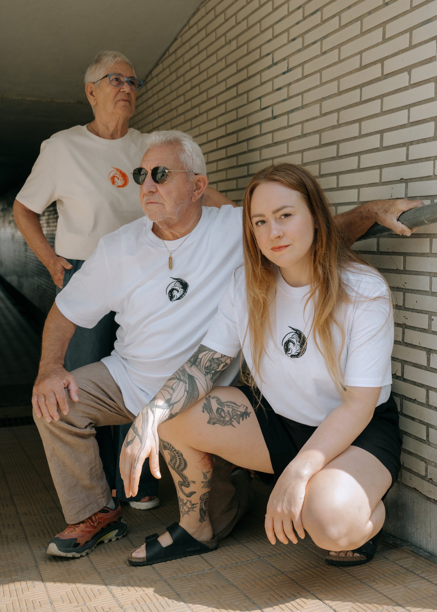 Spiral of Shrimp Organic T-shirt in Black