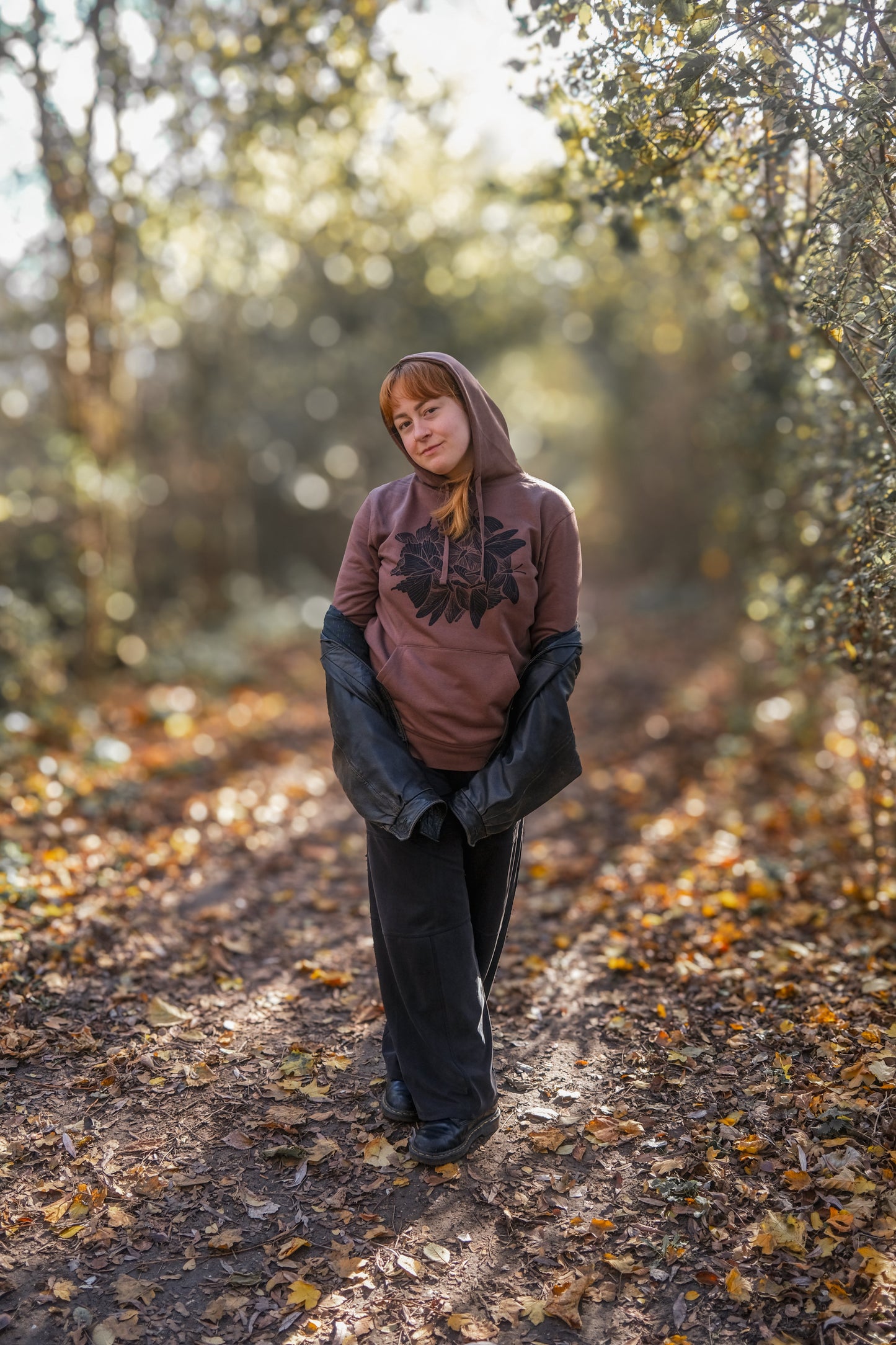 Noctua Hoodie in Brown