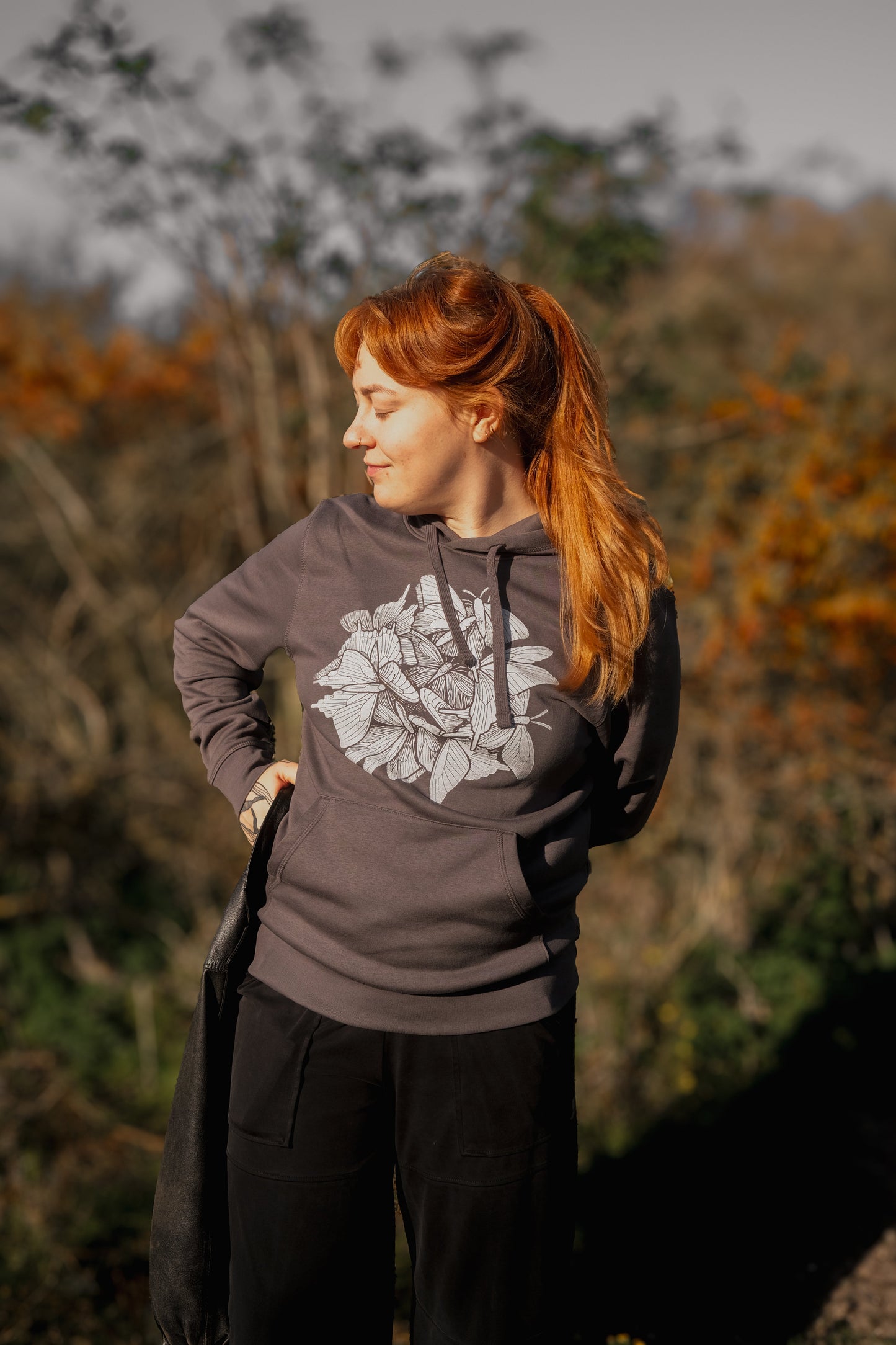 Noctua Hoodie in Grey