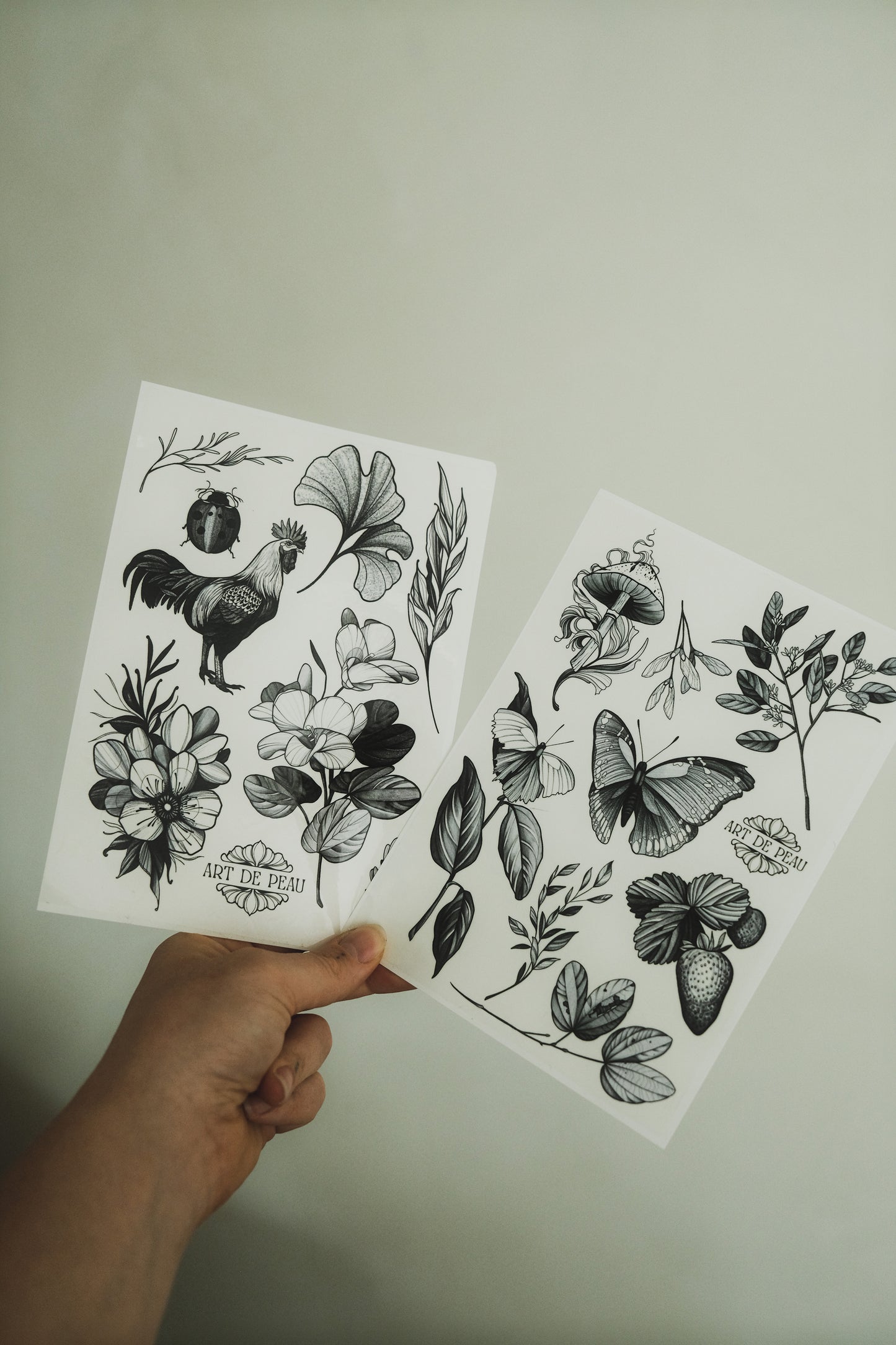 Temporary tattoo sheets