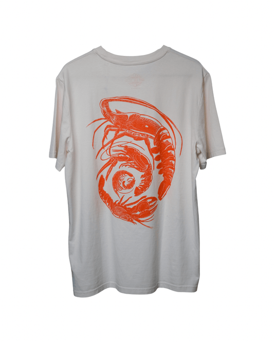 Spiral of Shrimp Organic T-shirt in Orange