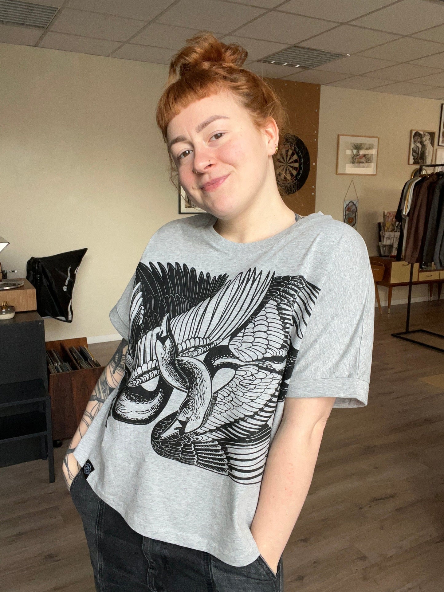 The Swans - Oversized Women's Shirt