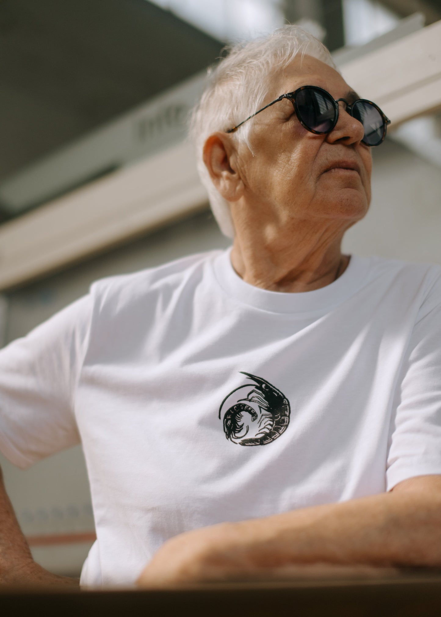 Spiral of Shrimp Organic T-shirt in Black